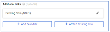 New disk added to a VM instance