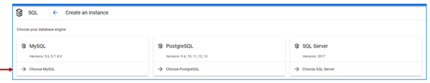 Choose MySQL engine