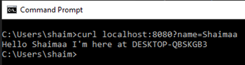 hello-i-am-here running locally