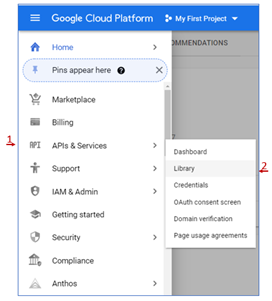 GCP APIs and Services