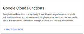 First Google Cloud Function