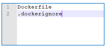 The contents of the .dockerignore file