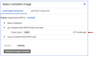 Selecting hello-i-am-here image
