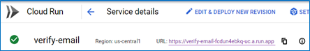 verify-email microservice deployed as a Cloud Run service